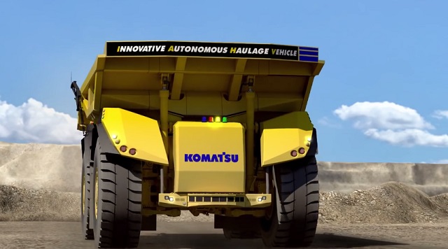 Nové autonómne ťažobné nákladné vozidlo od Komatsi sa zbavilo kabíny pre vodiča
