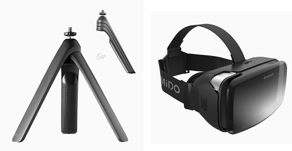 Súčasťou balenia kamery Vuze 3D 360 je aj malý statív, ručné držadlo a VR headset pre smartfóny