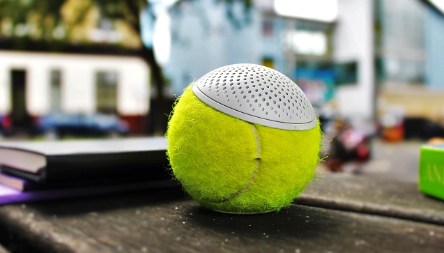Reproduktor hearO je zabudovaný do tenisovej loptičky a môže slúžiť ako zaujímavý kúsok pre prehrávanie obľúbenej hudby