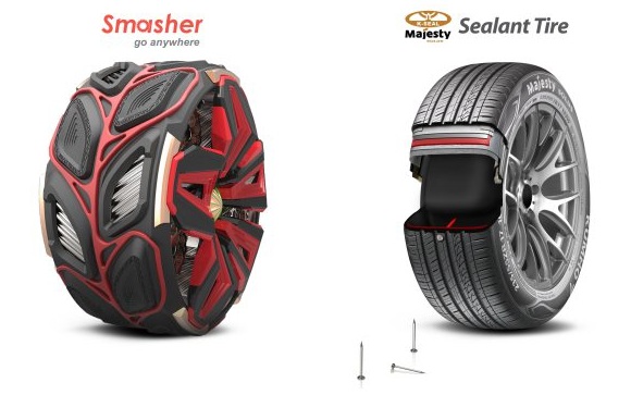 Spoločnosť Kumho predstavila koncept pneumatík Smasher a Sealant, ktoré získali ocenenie IDEA 2016