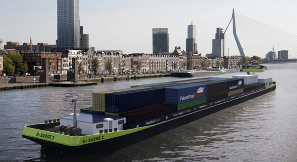 Spoločnosť Holland Shipyard Group bola poverená prestavbou FPS Waal s dieselovým motorom na H2 Barge 2, kontajnerovú loď so systémom palivových článkov so zeleným vodíkom a elektromotormi.