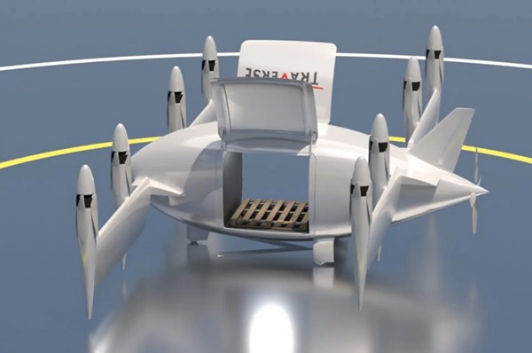 Nákladný dron Orca pojme náklad uložený na palete štandardnej veľkosti.