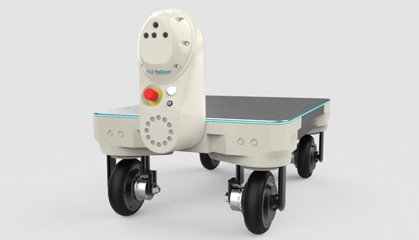 Senzory robota Kilo dokážu stlačením tlačidla zamerať a sledovať ľudského pracovníka.