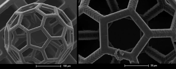 Snímky 3D vytlačených sféroidov z elektrónového mikroskopu, ktoré môžu poskytnúť dočasné lešenie pre kmeňové bunky chrupavky.