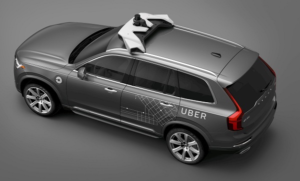 POhľad ako bude vyzerať autonómne vozidlo Volvo pre spoločnosť Uber, ktoré vyrazí na cesty už o niekoľko rokov. 