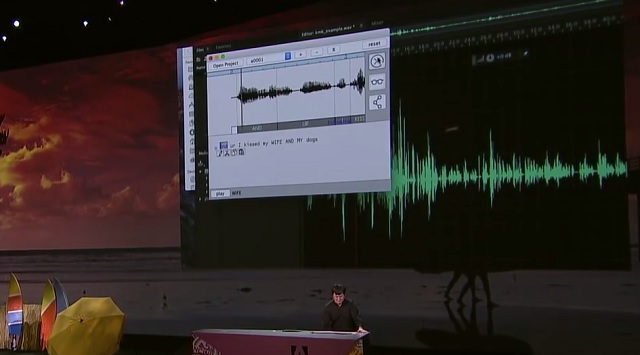 Spoločnosť Adobe predstavila viacero experimentálnych technológií - na fotografii ide o projekt VoCo pre editovanie nahratého hlasu
