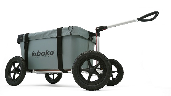 Ručný vozík Kyboka je vyrobený tak, aby sa dal zložiť do plochej formy pre jednoduchšiu prepravu