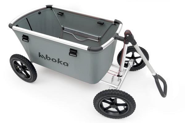 Ručný vozík Kyboka má kapacitu prepravného priestoru 135 litrov