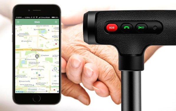 Vychádzková palica pre seniorov iCane obsahuje GPS modul pre sledovanie jej používateľa