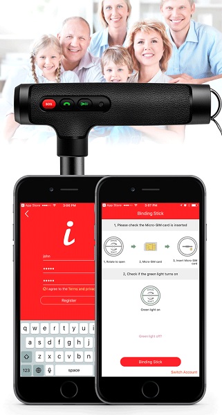 Vychádzková palica pre seniorov iCane spolupracuje s mobilnými zariadeniami iOS a Android