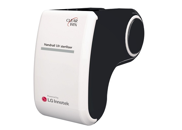 Spoločnosť LG predstavila UV LED sterilizátor, ktorý odstraňuje baktérie z držadiel eskalátorov.