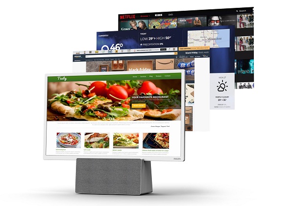24 palcový LED televízor Philips 7703 Android TV prináša hlasové ovládanie cez Google Assistant do kuchyne.