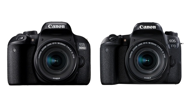 Canon predstavil dva nové fotoaparáty EOS 800D (vľavo) a EOS 77D (vpravo)