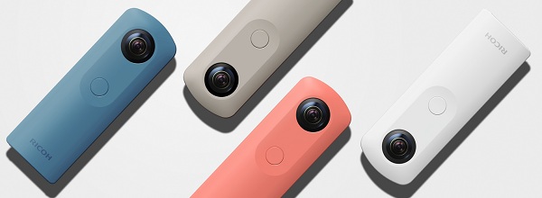 360 stupňová kamera Ricoh Theta SC bude dostupná v štyroch štýlových farbách