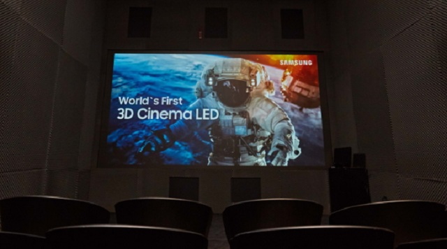 Spoločnosť Samsung predstavila obriu kino obrazovku 3D Cinema LED pre sledovanie 3D filmov v kinách.