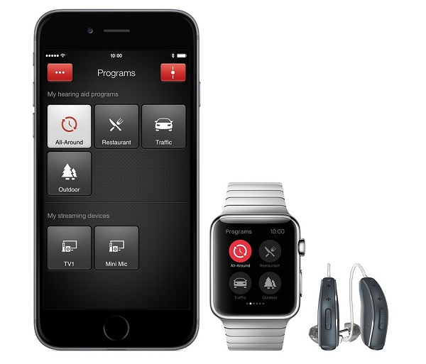 Načúvacie zariadenie ReSound LiNX² je kompatibilné s mobilnými zariadeniami so systémom iOS a inteligentnými hodinkami Apple Watch