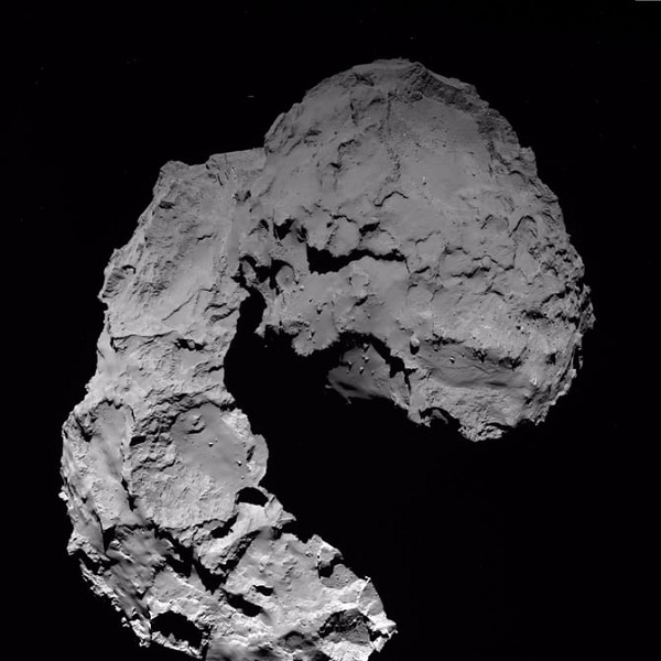 Záber na kométu zo sondy Rosetta, ktorý bol nasnímaný 29. septembra pred ukončením misie