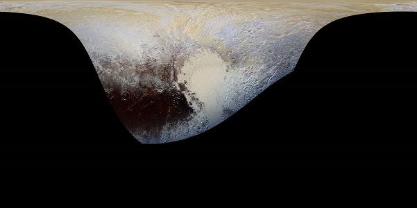 Pluto, vesmír, planéta, trpasličia planéta, sonda, New Horizons, NASA, fotografie, snímky, zábary, metán, ľad, Sputnik Planum, Tartaros Dors, MVIC, LORRI, technológie, novinky